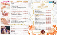 Thiết kế menu Spa