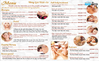 Thiết kế menu Spa