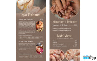 Thiết kế menu Spa